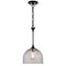 Westinghouse Pendant 60W Camrose Gun Metal Smoke Grey Dome Ribbed Glass 6130300 - alternate 1